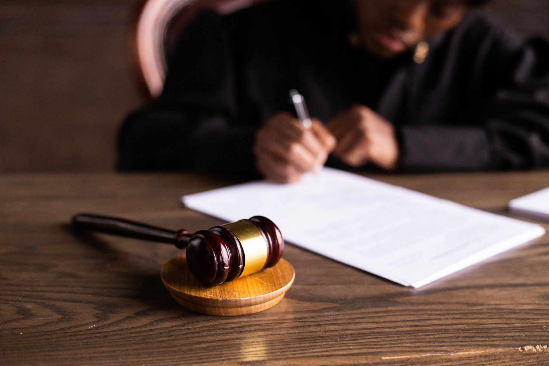 Judge entering a case disposition that later appears on a background check report